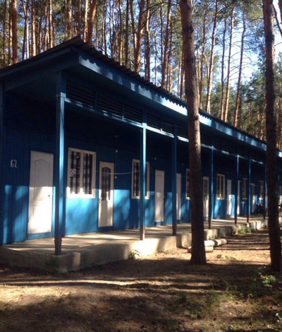 Турбаза Сосновый угол среди деревьев